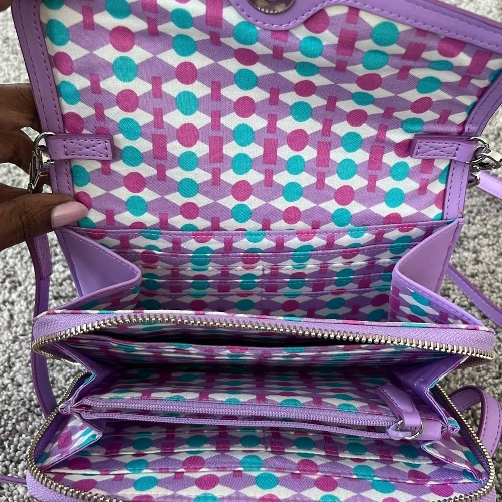 Vera Bradley Ultimate Crossbody (Lilac) 15914-434 Removable Adjustable Strap